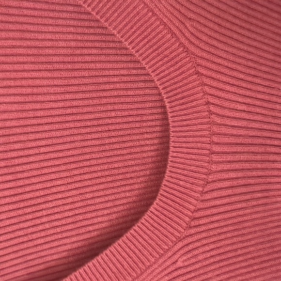 Abercrombie and Fitch XL burgundy scooped neck corset style slim ribbed sweater - Picture 5 of 6